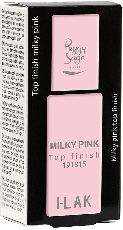 Nail Top Coat - Peggy Sage Top Finish Milky Pink I-Lak — photo N13