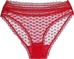 Floral Lace Panties 'Figi', red - Moray — photo N1