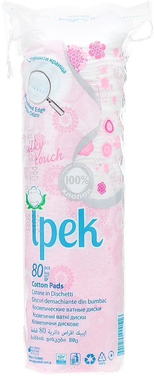 Cotton Pads, 80 pcs - Ipek Klasik Cotton Pads — photo N1