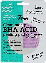 Fragrances, Perfumes, Cosmetics Mattifying Face Peeling Pad - 7 Days Clean Me Up BHA ACID Peeling Pad