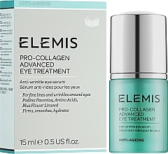 Fragrances, Perfumes, Cosmetics Lifting Eye Serum - Elemis Pro-Collagen Advanced Eye Treatment