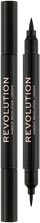 Eyeliner - Makeup Revolution Awesome Double Flick Liquid Eyeliner — photo N1