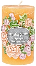 Fragrances, Perfumes, Cosmetics Decorative Candle, 7x11.5 cm, yellow - Artman Paradise Garden