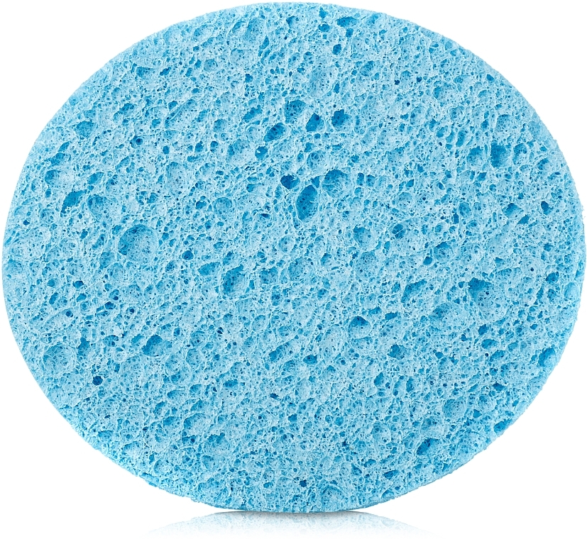 Cleansing Sponge 'Oval', SP-514, 8x8 cm, blue - Silver Style — photo N1