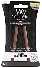 Car Reed Diffuser (refill) - Woodwick Linen Auto Reeds Refill — photo N1