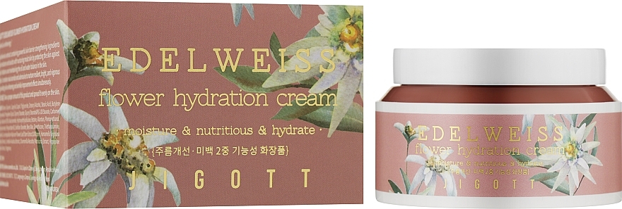 Rejuvenating Cream with Swiss Edelweiss Extract - Jigott Edelweiss Flower Hydration — photo N2