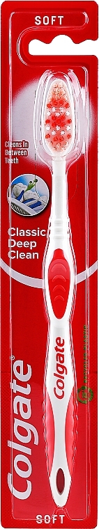 Toothbrush Soft Classic, red - Colgate Classic Deep Clean Soft — photo N1