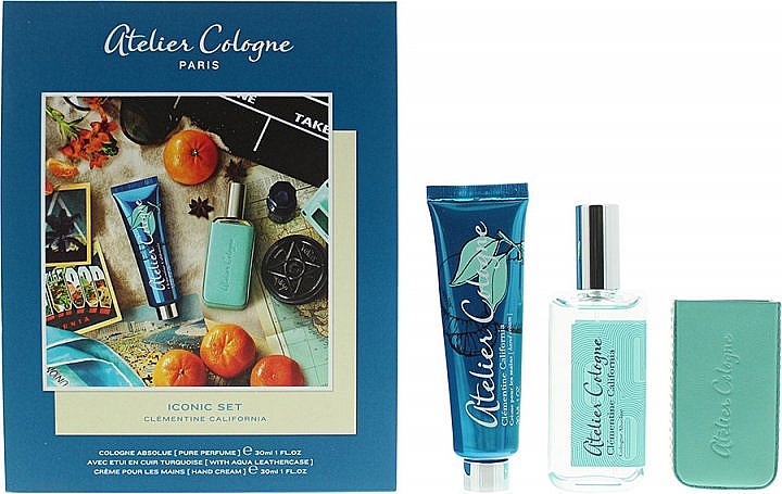 Atelier Cologne Clementine California - Set (edc/30ml + h/cr/30ml + case) — photo N1