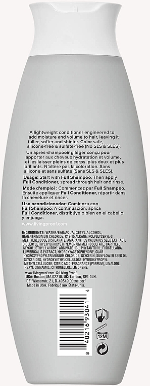 Detangling Hair Volume Conditioner - Living Proof Full Shampoo Adds Fullness & Volume — photo N4