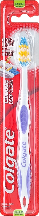 Toothbrush Medium Hard "Classic", purple - Colgate Classic Deep Clean — photo N5