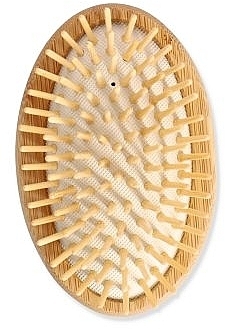  Oval Wooden Hair Brush with Mirror  - Mood Hairbrush + Pocket Mirror — photo N2