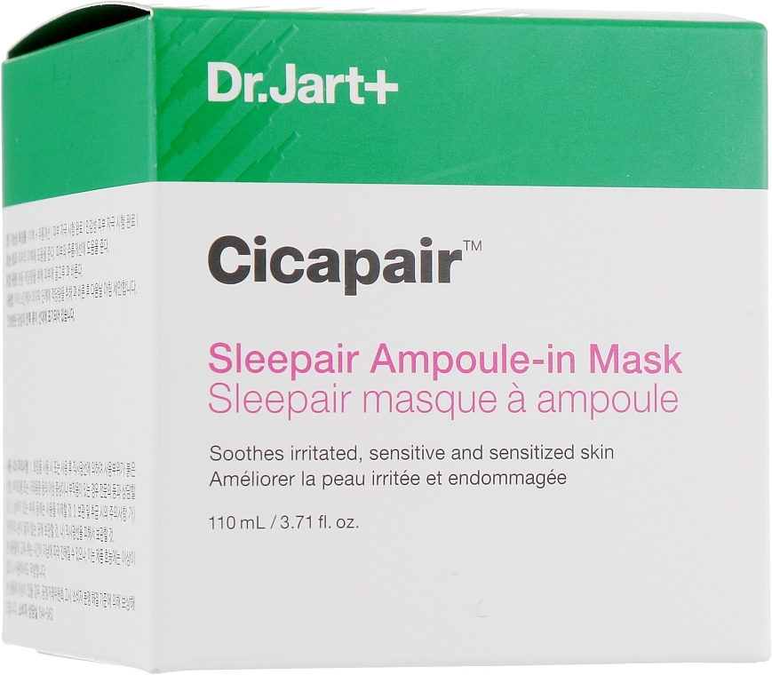 Repairing Centella Asiatica Gel Mask - Dr. Jart+ Cicapair Sleepair Ampoule-in Mask — photo N2