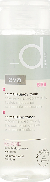 Soothing Face Toner - Eva Dermo Seb Off Normalizing Toner — photo N1