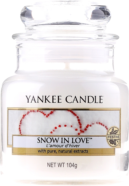 Candle in Glass Jar - Yankee Candle Snow In Love — photo N1
