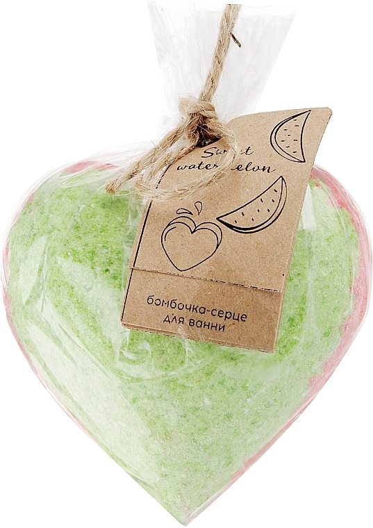 Heart Bath Bomb "Sweet Watermelon" - Dushka — photo N1