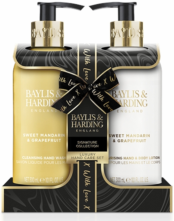 Set - Baylis & Harding Sweet Mandarin & Grapefruit Luxury Hand Care Gift Set (h/wash/300 ml + h/b/lot/300 ml) — photo N2