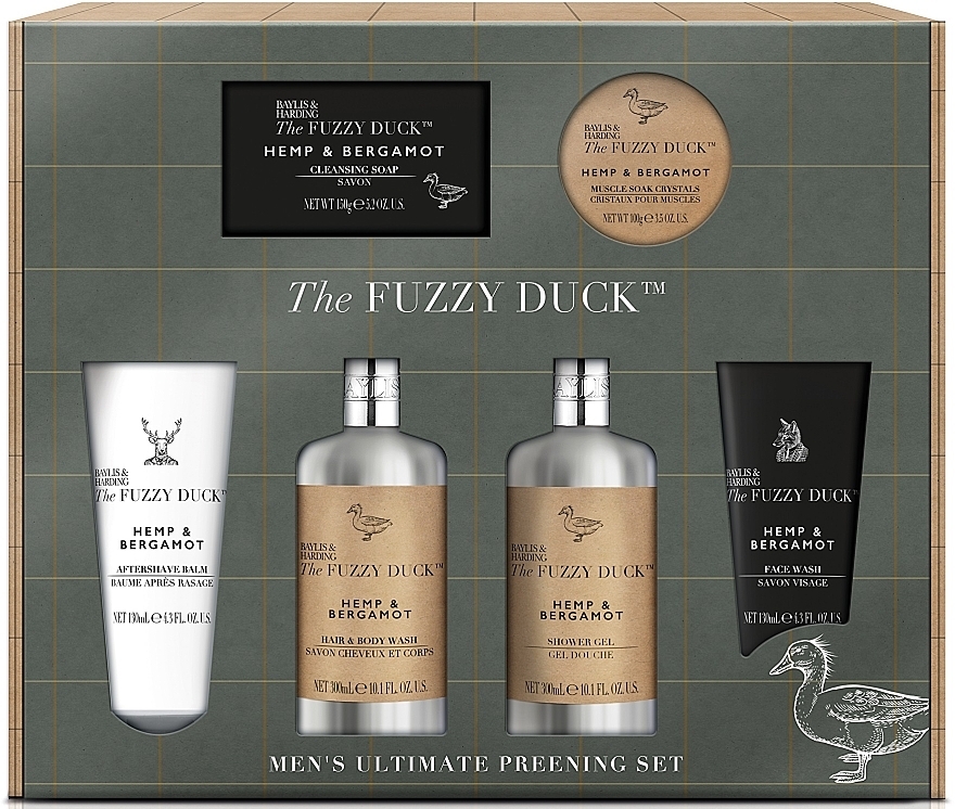 Set, 6 products - Baylis & Harding The Fuzzy Duck Hemp & Bergamot — photo N1