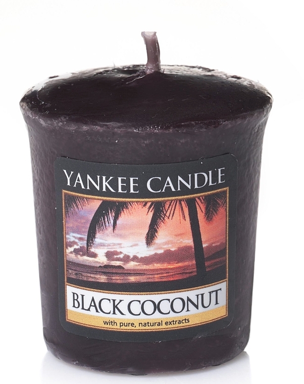 Scented Candle "Black Coconut" - Yankee Candle Scented Votive Black Coconut — photo N1