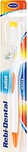 Toothbrush 'Rebi-Dental M46', medium, white-orange - Mattes — photo N1
