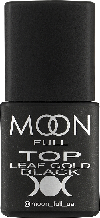 No Wipe Top Coat - Moon Full Leaf Gold Black — photo N1