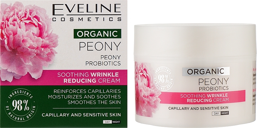 Soothing Anti-Wrinkle Cream for Sensitive Skin - Eveline Cosmetics Organic Peony — photo N2