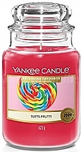 Fragrances, Perfumes, Cosmetics Scented Candle "Tutti-Frutti" in Jar - Yankee Candle Tutti-Frutti Scented Candle Large Jar