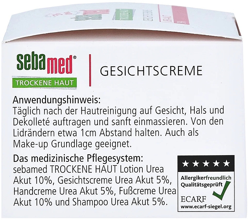 Face Cream - Sebamed Trockene Haut Face Cream Urea Akut 5% — photo N2