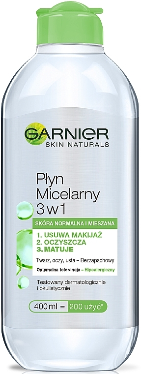 Micellar Water for Normal and Combintaion Skin - Garnier Skin Naturals — photo N1