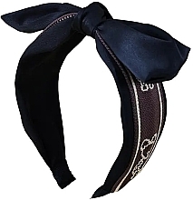 Fragrances, Perfumes, Cosmetics Hair Band 'Turban', black with embroidery - Ecarla