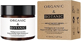 Moisturizing Night Face Cream - Organic & Botanic Madagascan Coconut Rejuvenating Night Moisturiser — photo N1