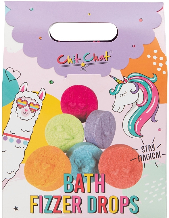 Bath Fizzer Drops Set, 6 pcs - Chit Chat Bath Fizzer Drops Gift Set — photo N1