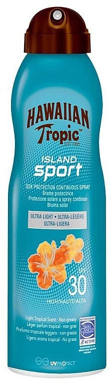 Sunscreen Body Spray - Hawaiian Tropic Island Sport Ultra Light Spray SPF 30 — photo N1