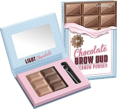 Fragrances, Perfumes, Cosmetics Brow Powder - Misslyn Chocolate Brow Duo Eyebrow Powder