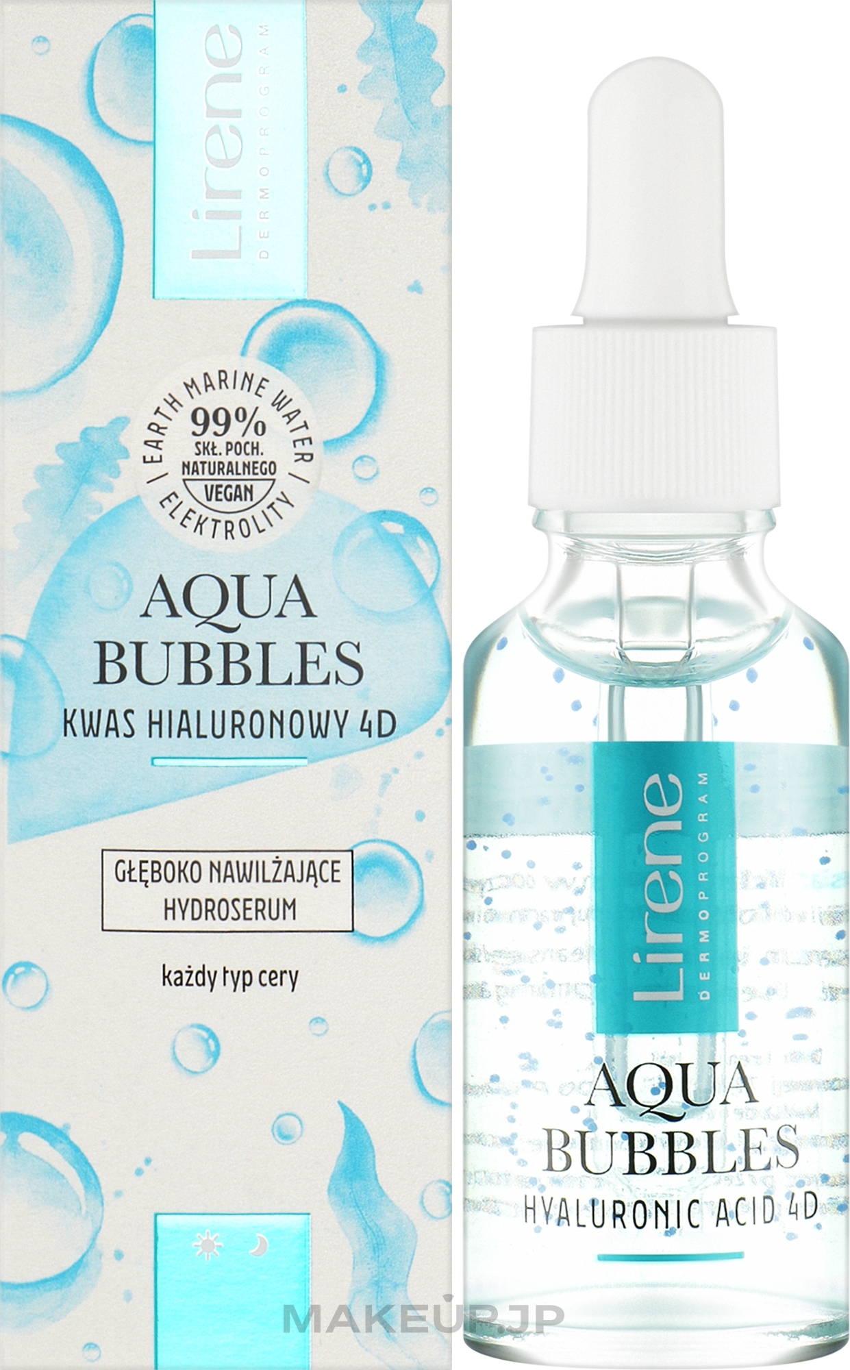 Moisturizing Face Serum - Lirene Aqua Bubbles Hyaluronic Acid 4D Deeply Moisturizing Hydroserum — photo 30 ml