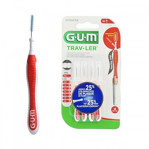 Interdental Brush, 0.8 mm, red - Sunstar Gum Trav-Ler — photo N2