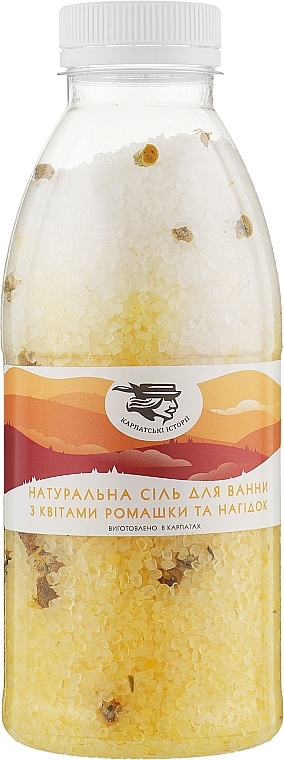 Natural Bath Salt with Flower & Calendula Flowers - Carpathian Stories — photo N2