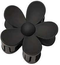 Fragrances, Perfumes, Cosmetics Hair Clip SP152CZ, matte black flower, 7x7.5 cm - Ecarla