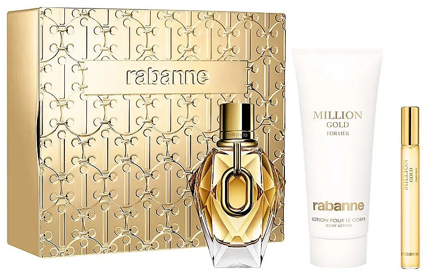 Paco Rabanne Million Gold - Set (edp/90ml+edp/10ml+b/lot/100ml) — photo N1