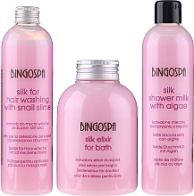 Fragrances, Perfumes, Cosmetics Gift Set - BingoSpa Spa Cosmetics With Silk Set (bath/foam/500ml + shm/300ml + soap/500ml)