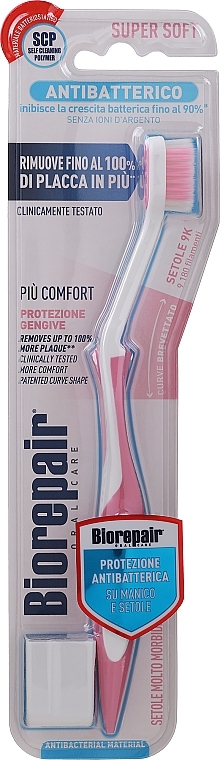 Toothbrush "Perfect Cleaning", soft, pink & white - Biorepair Oral Care Pro — photo N3