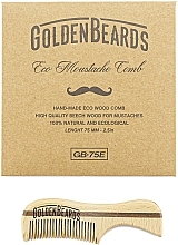 Eco Wood Moustache Comb, 7,5 cm - Golden Beards Eco Moustache Comb — photo N10