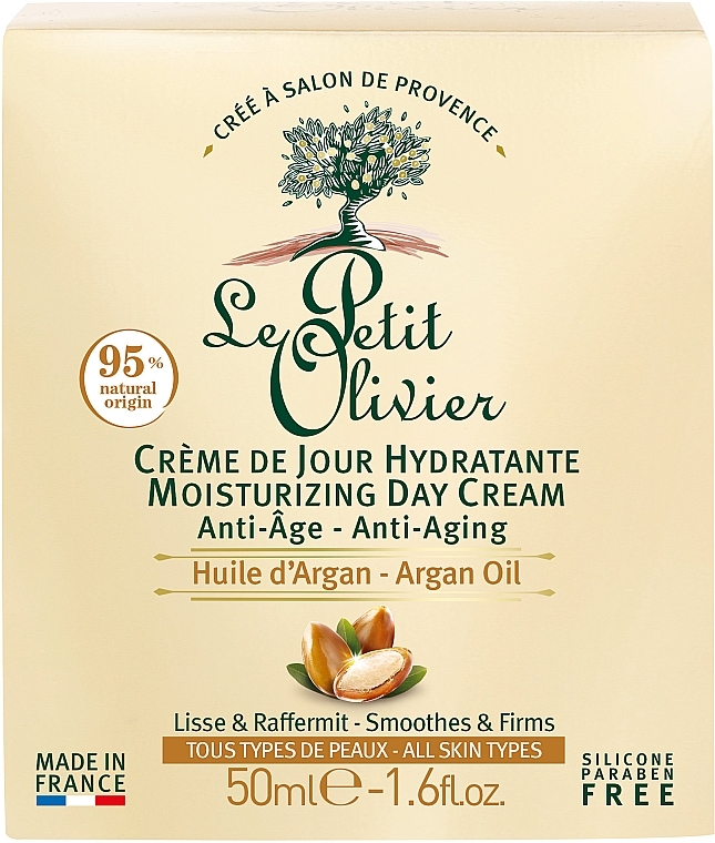 Anti-Aging Day Cream with Argan Oil - Le Petit Olivier Moisturizing Anti-Age Day Cream — photo N2