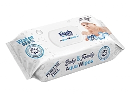 Wet Wipes, 60 pcs. - Fresh Baby Aqua Wipes — photo N2