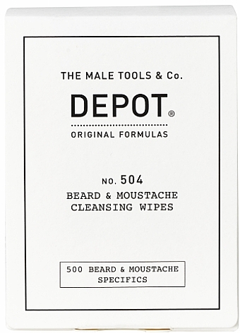 Mustache and Beard Disposable Hygienic Wet Wipes - Depot Beard&Moustache Specifics 504 — photo N1