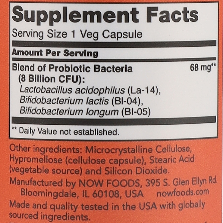 Digestive Probiotics - Now Foods 8 Billion Acidophilus & Bifidus — photo N10