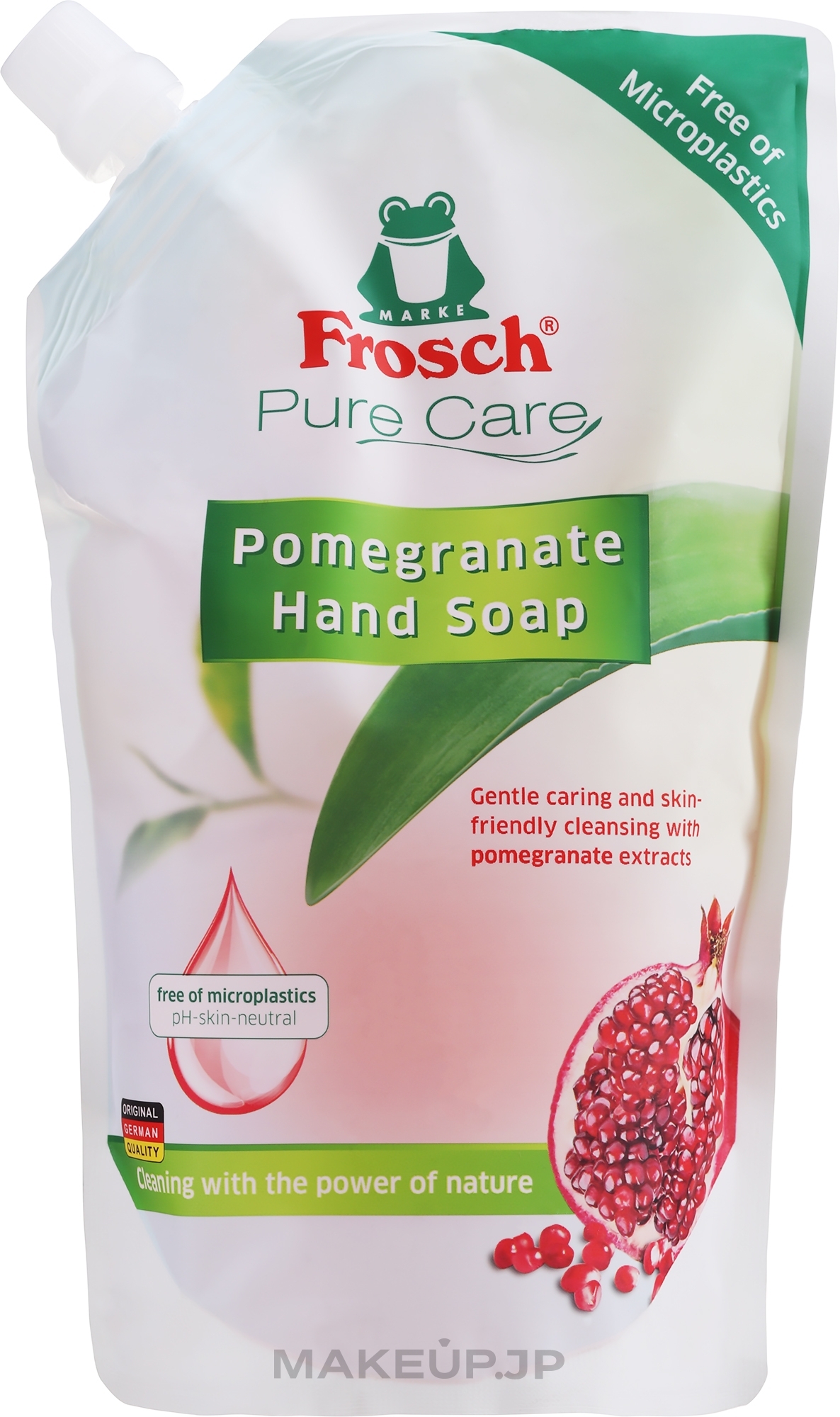 Liquid Soap "Pomegrante" - Frosch Pure Care Liquid Soap (poypack) — photo 500 ml