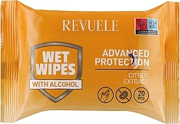 Fragrances, Perfumes, Cosmetics Wet Wipes with Citrus Extract - Revuele Advanced Protection Wet Wipes Citrus Extracts