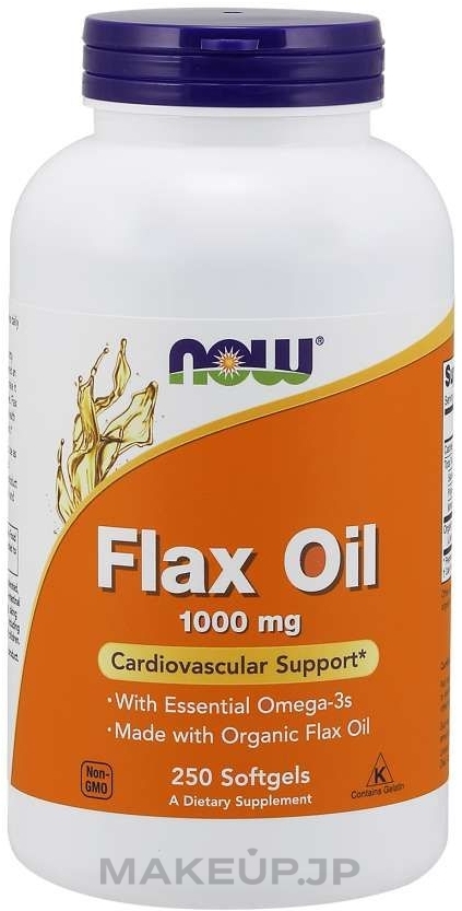 Flax Oil Softgels 1000mg - Now Foods Flax Oil — photo 250 ЊВ.