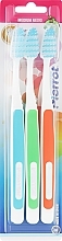 Fragrances, Perfumes, Cosmetics Toothbrush Set "Coloros", orange + green + blue - Pierrot New Active