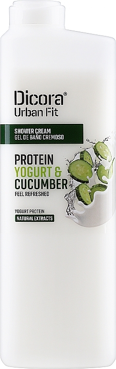 Cream Shower Gel "Protein Yoghurt & Cucumber" - Dicora Urban Fit Shower Cream Protein Yogurt & Cucumber — photo N3